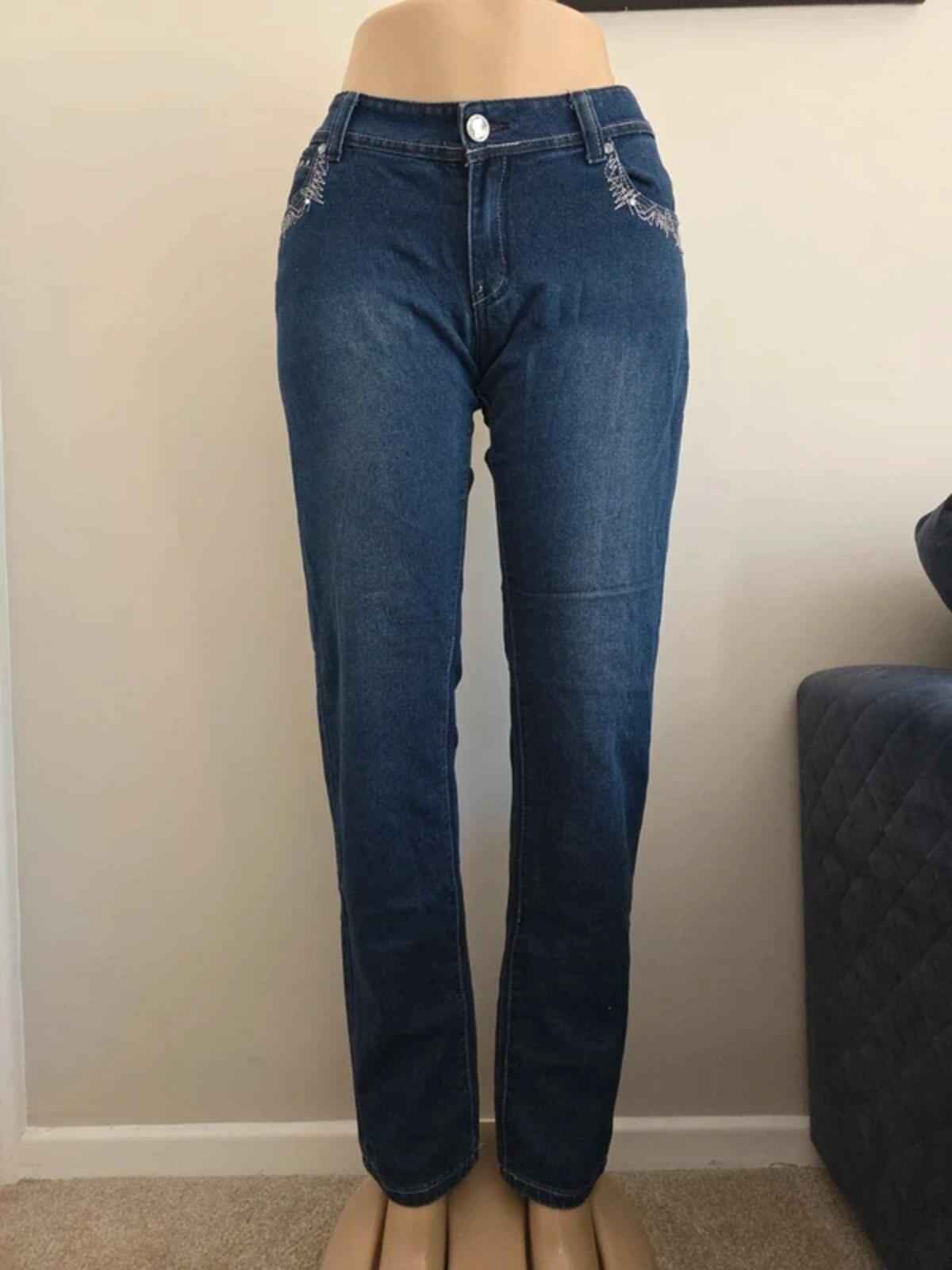 Pazzo Low Rise Straight Vintage Y2K Jeans UK Size 14 Tall