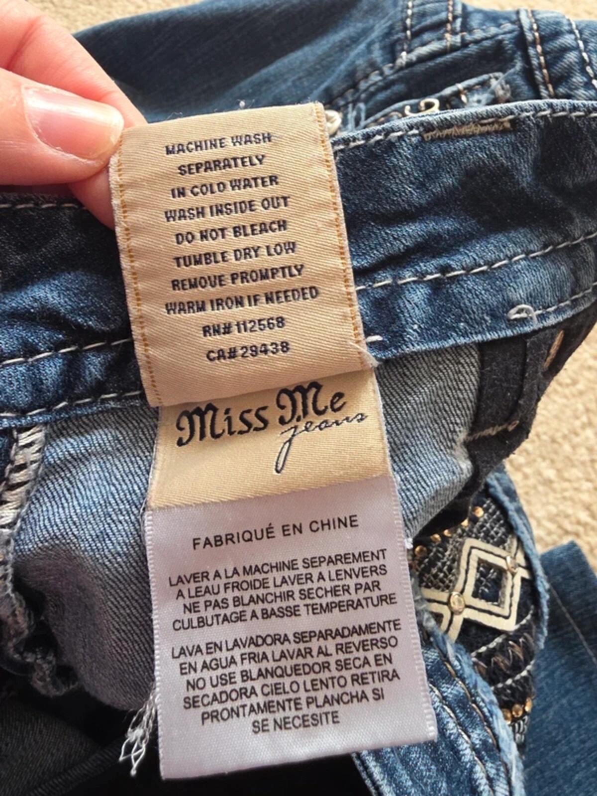 Miss Me Mid Rise Bootcut Vintage Y2K Jeans UK Size 14 Petite