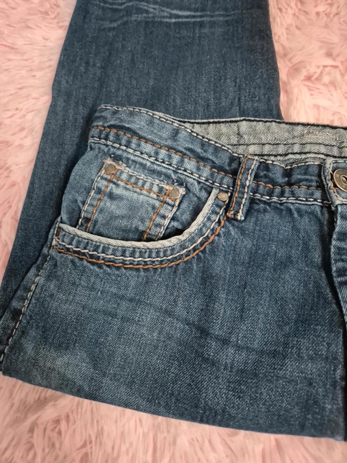 Vintage Y2K Denim 1982 Mid Rise Straight Leg Baggy Jeans UK 12
