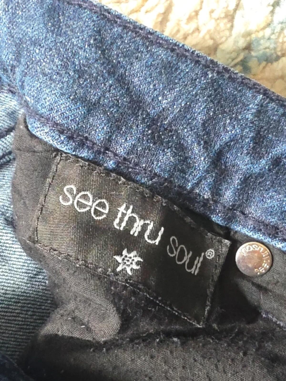 See Thru Soul Low Rise Flared Vintage Y2K Jeans UK Size 8