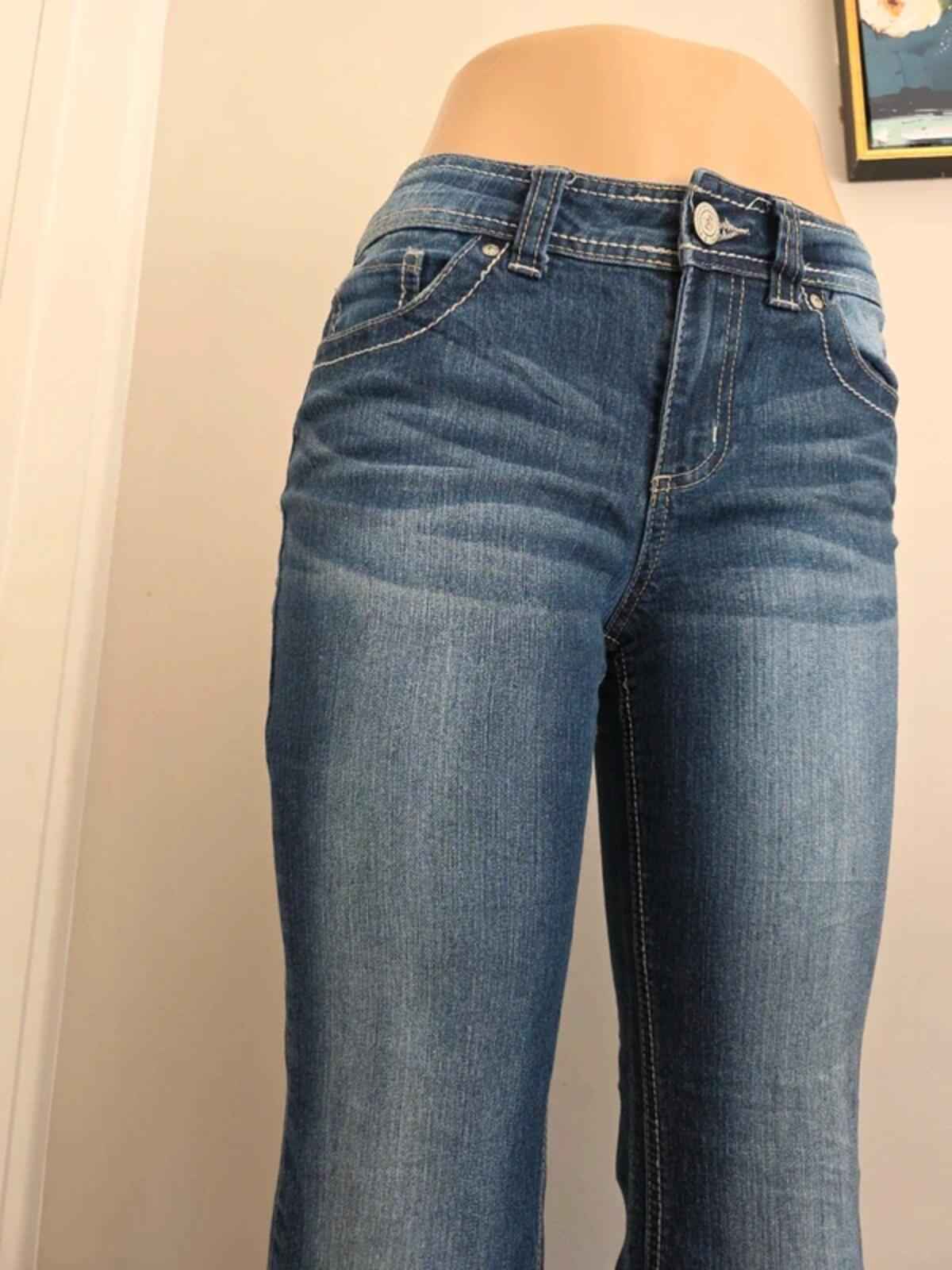 Lei Sophia Mid Rise Flared Vintage Y2K Jeans UK Size 10 Petite