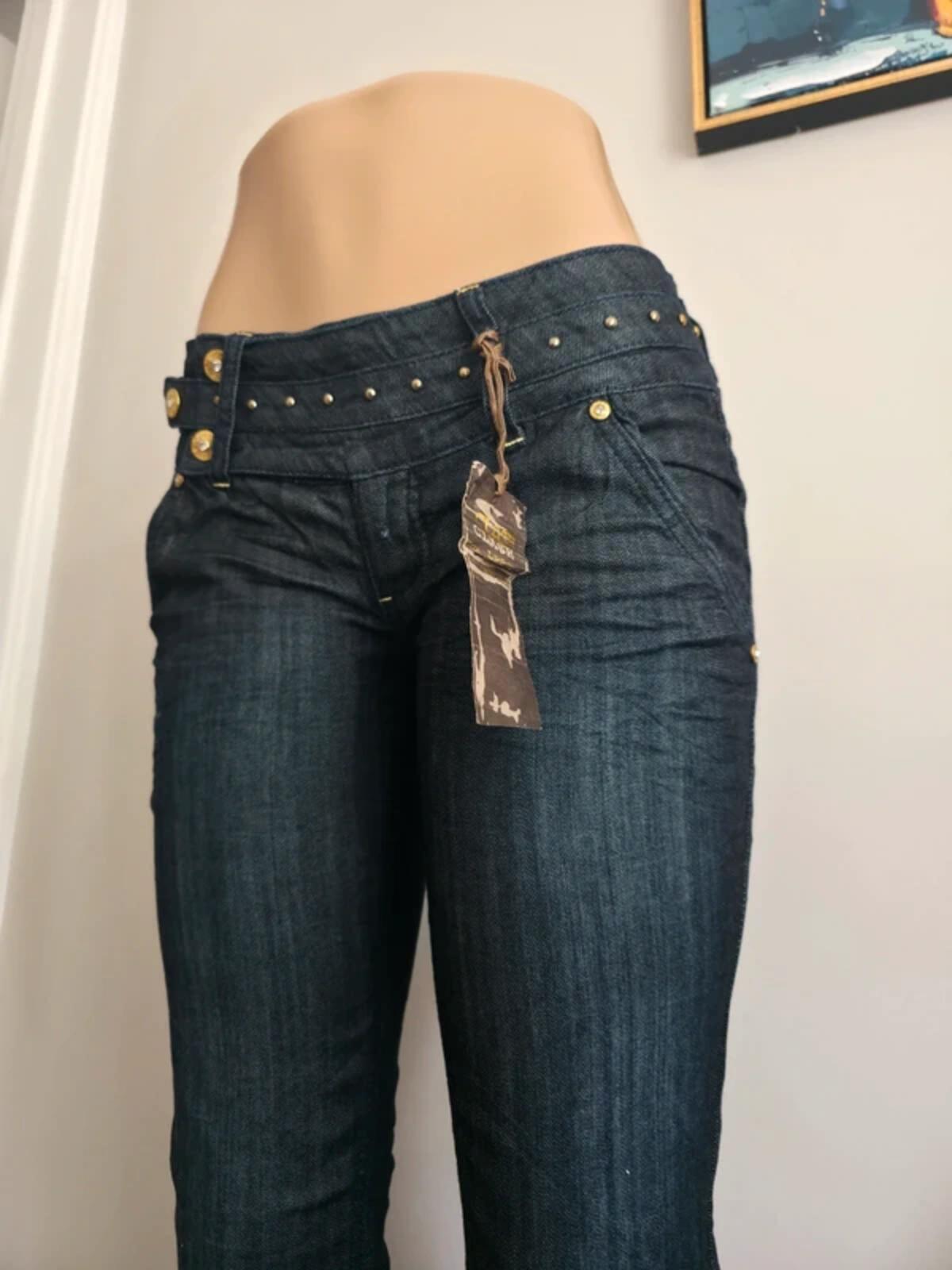 Clash Low Rise Skinny Vintage Y2K Jeans UK Size 6