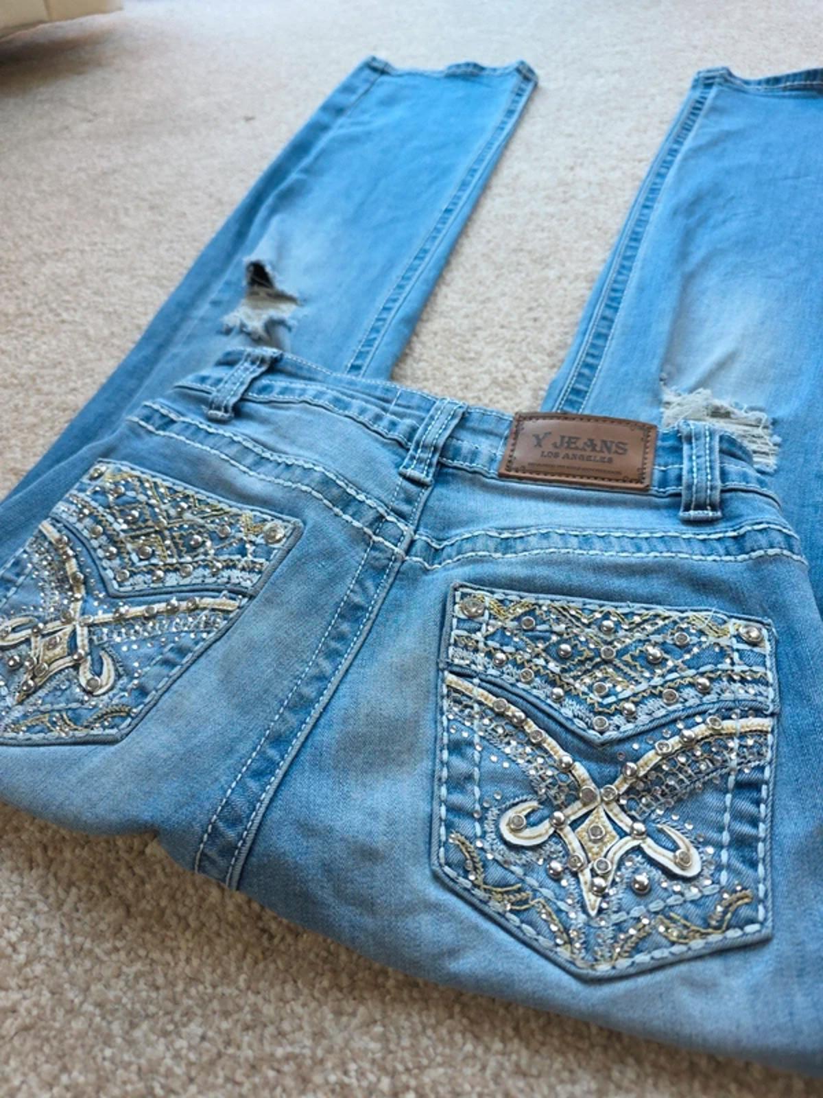 Vintage Y2K Y Jeans Los Angeles Low Rise Bootcut Jeans UK Size 4