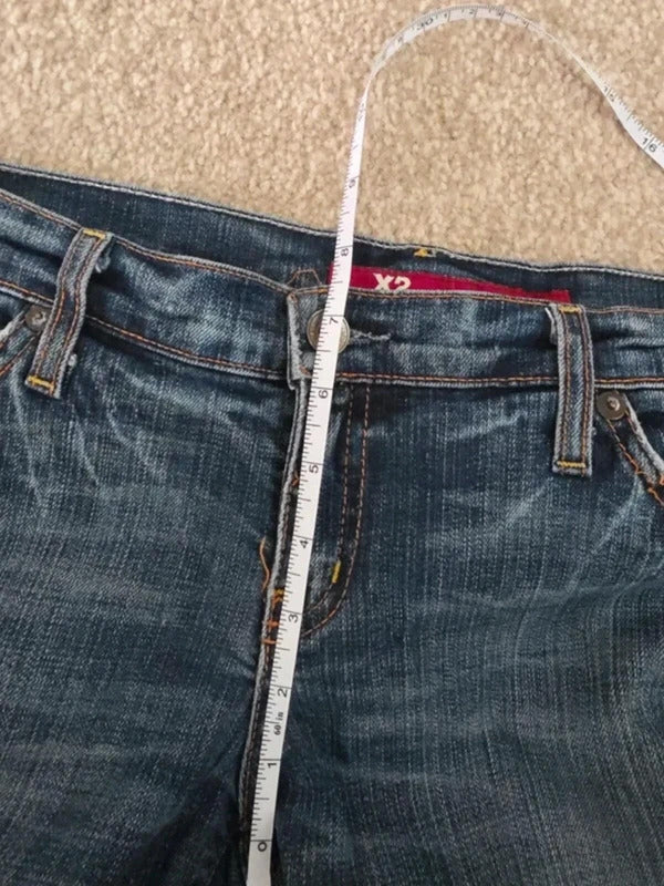 X2 Low Rise Bootcut Vintage Y2K Jeans UK Size 6/8