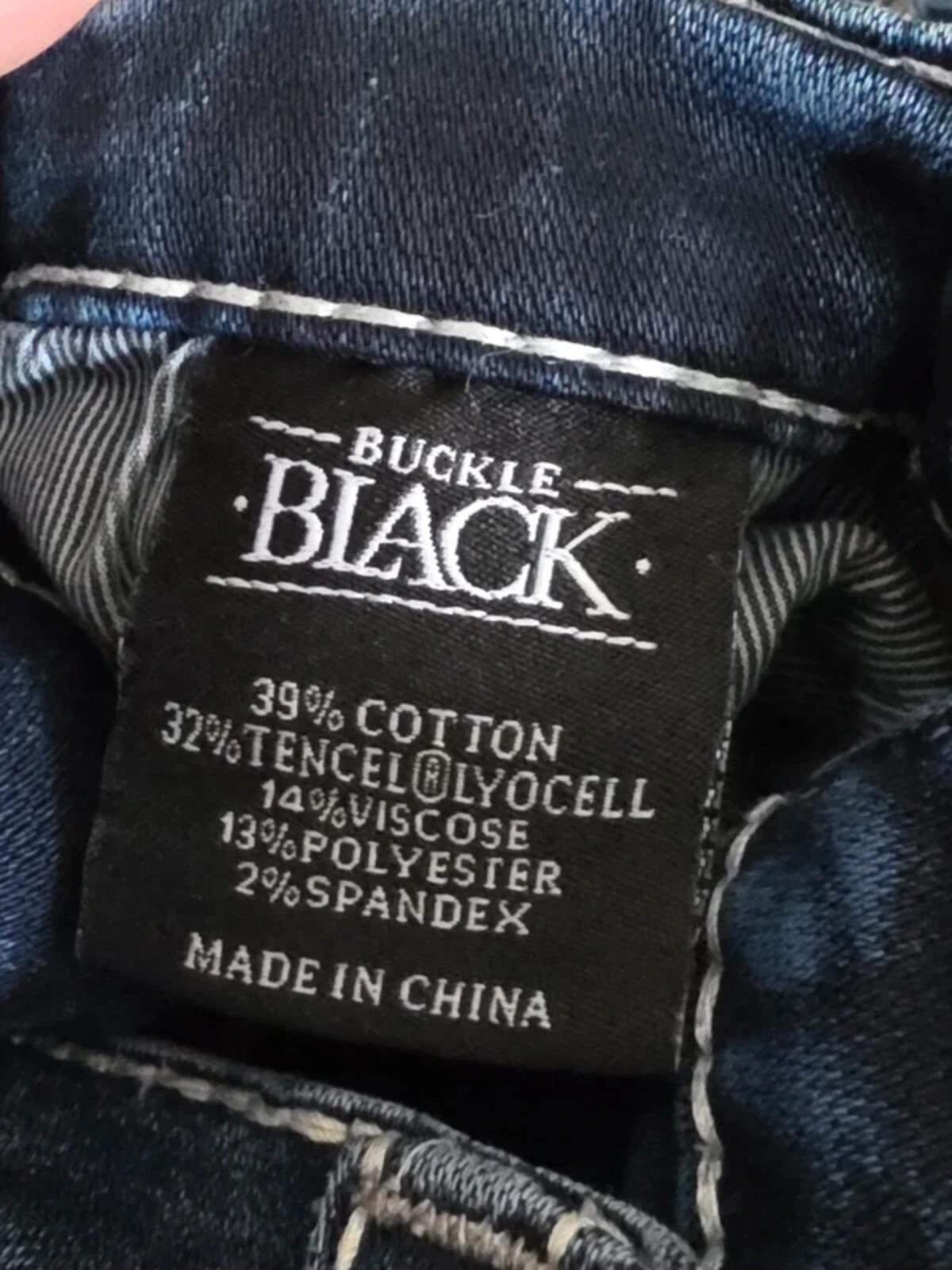 Buckle Black Vintage Y2K Low Mid Rise Bootcut Jeans UK Size 8