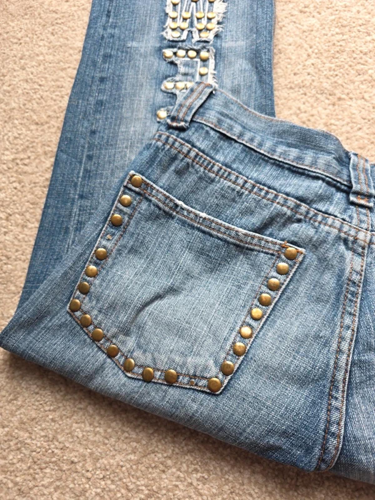 Y2K La Virtu Mid Rise Bootcut Jeans UK Size 10 Tall