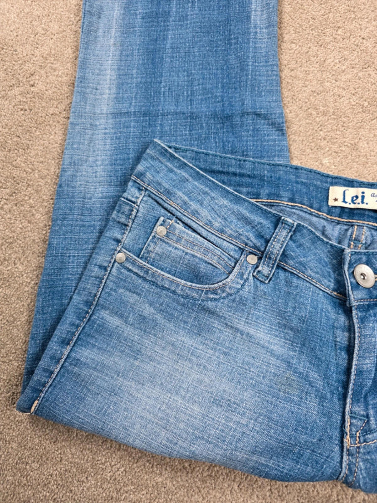 Vintage Y2K L.E.I. Low Rise Bootcut Jeans UK Size 12