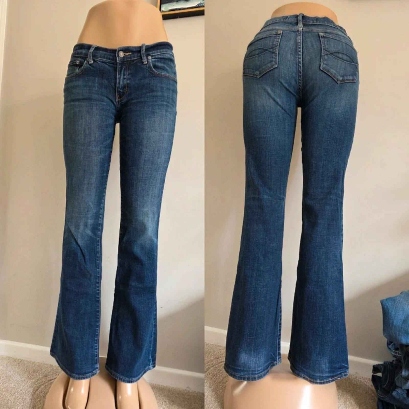 Vintage Y2K Abercrombie & Fitch ultra low rise bootcut jeans UK 8
