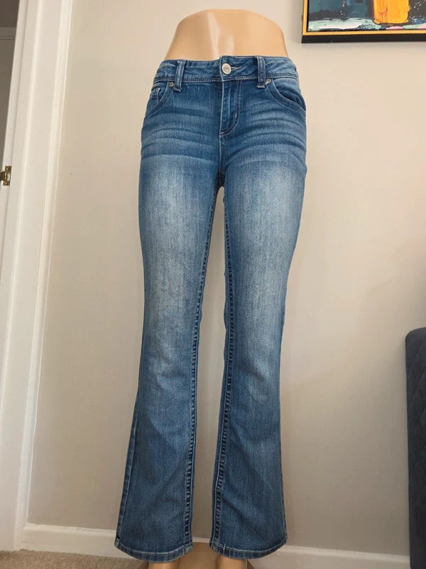 Maurices Low Rise Baby Bootcut Vintage Y2K Jeans UK Size 8