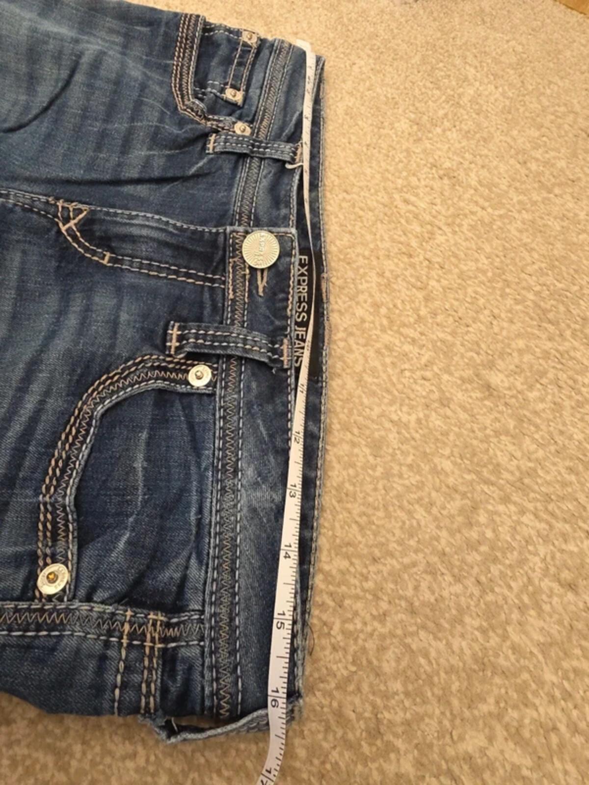 Express Low Rise Barely Bootcut Vintage Y2K Jeans UK Size 10