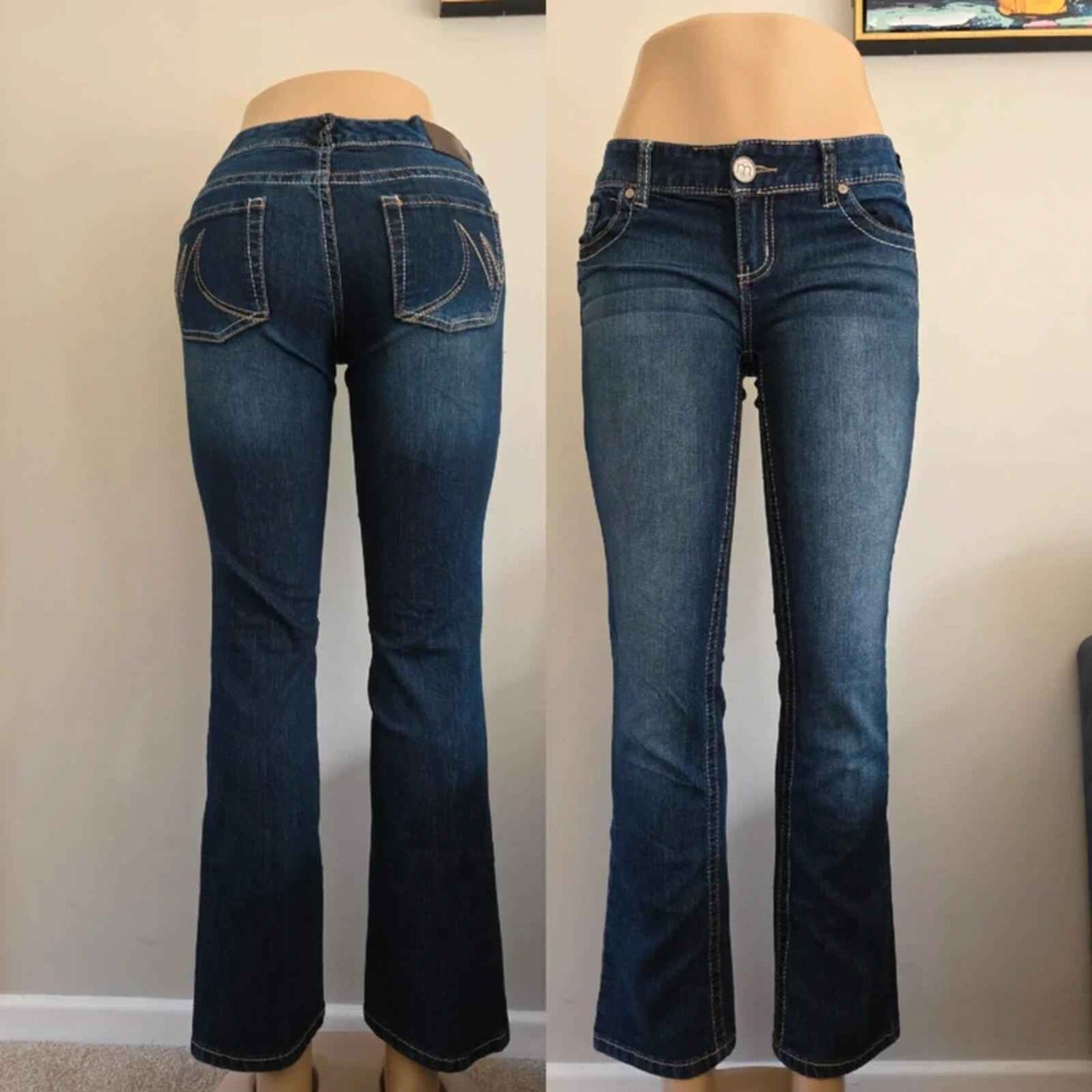 Maurices Low Rise Bootcut Vintage Y2K Jeans UK Size 8