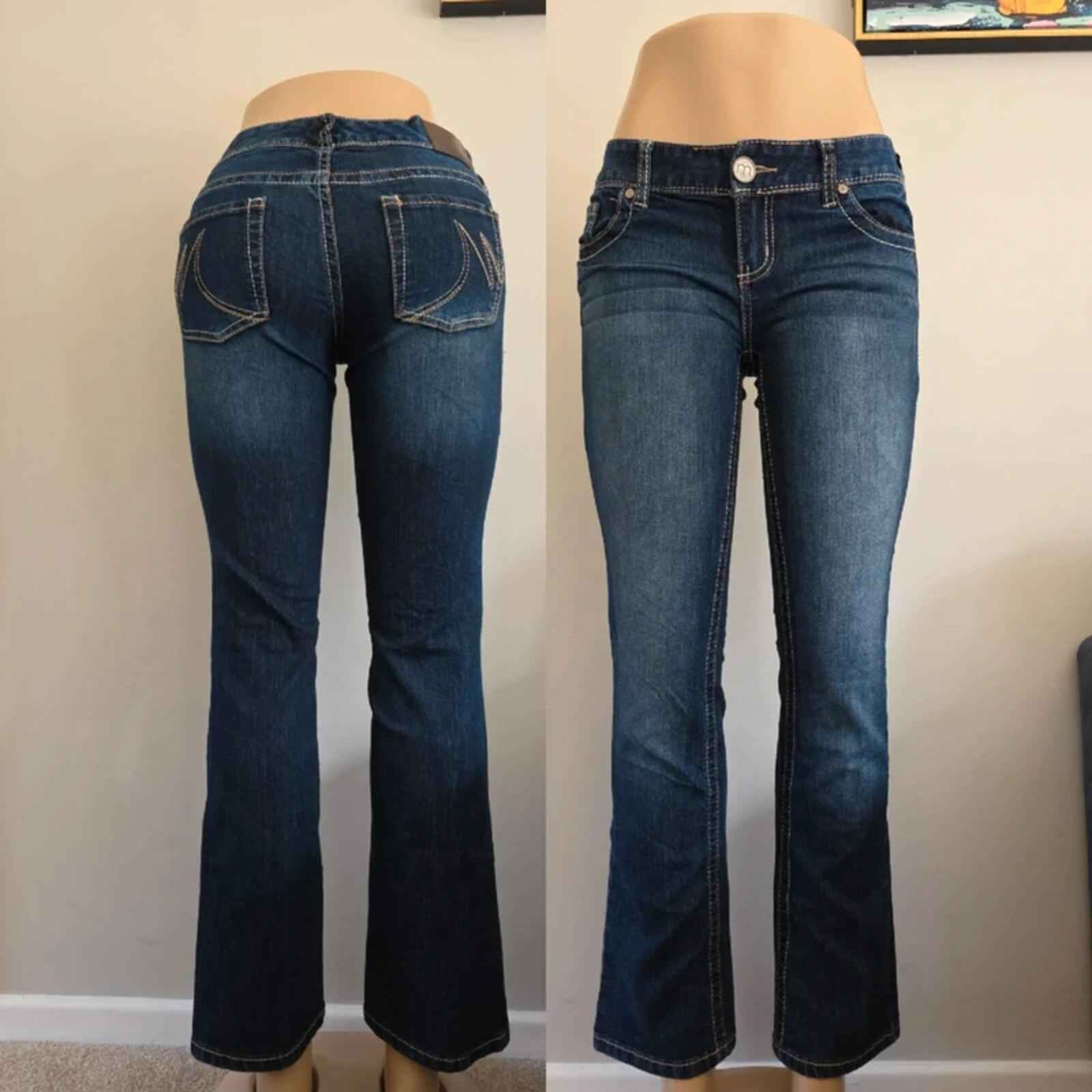 Maurices Low Rise Bootcut Vintage Y2K Jeans UK Size 8