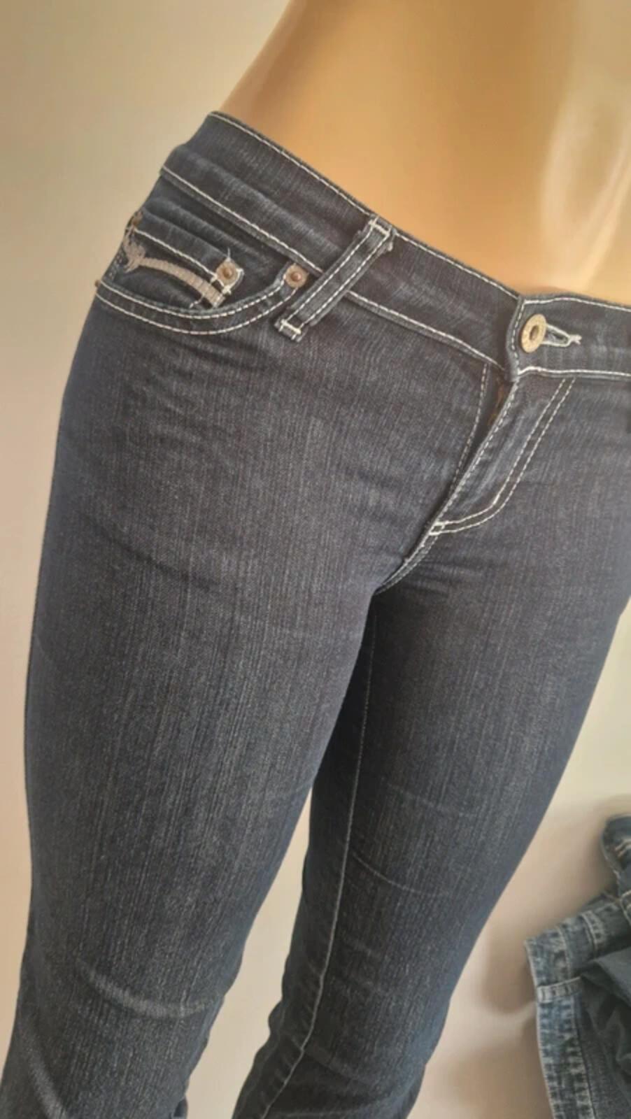 Hammer Low Rise Bootcut Flared Dark Wash Denim Jeans UK 6