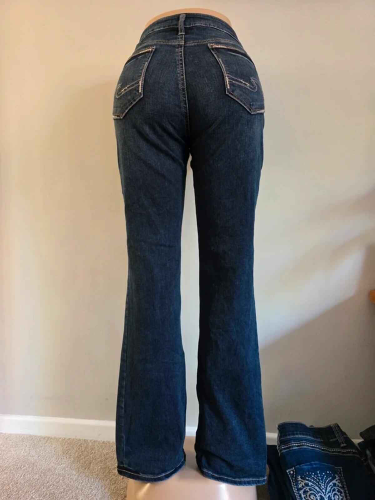 Silver Jeans Mid Rise Bootcut Jeans UK Size 12 Tall