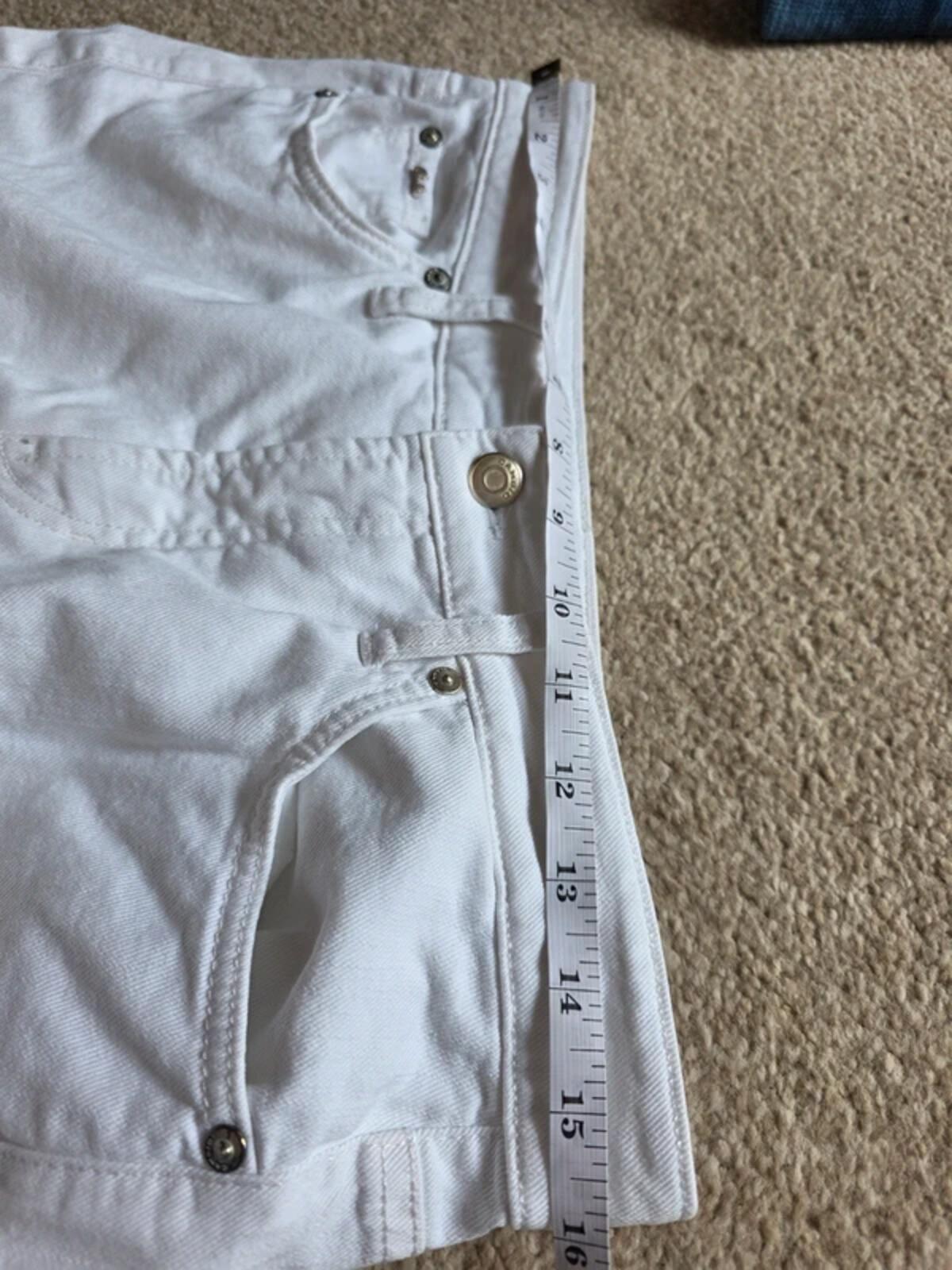 Vintage Y2K Cambio Mid Rise Straight Jeans White UK Size 12 Tall