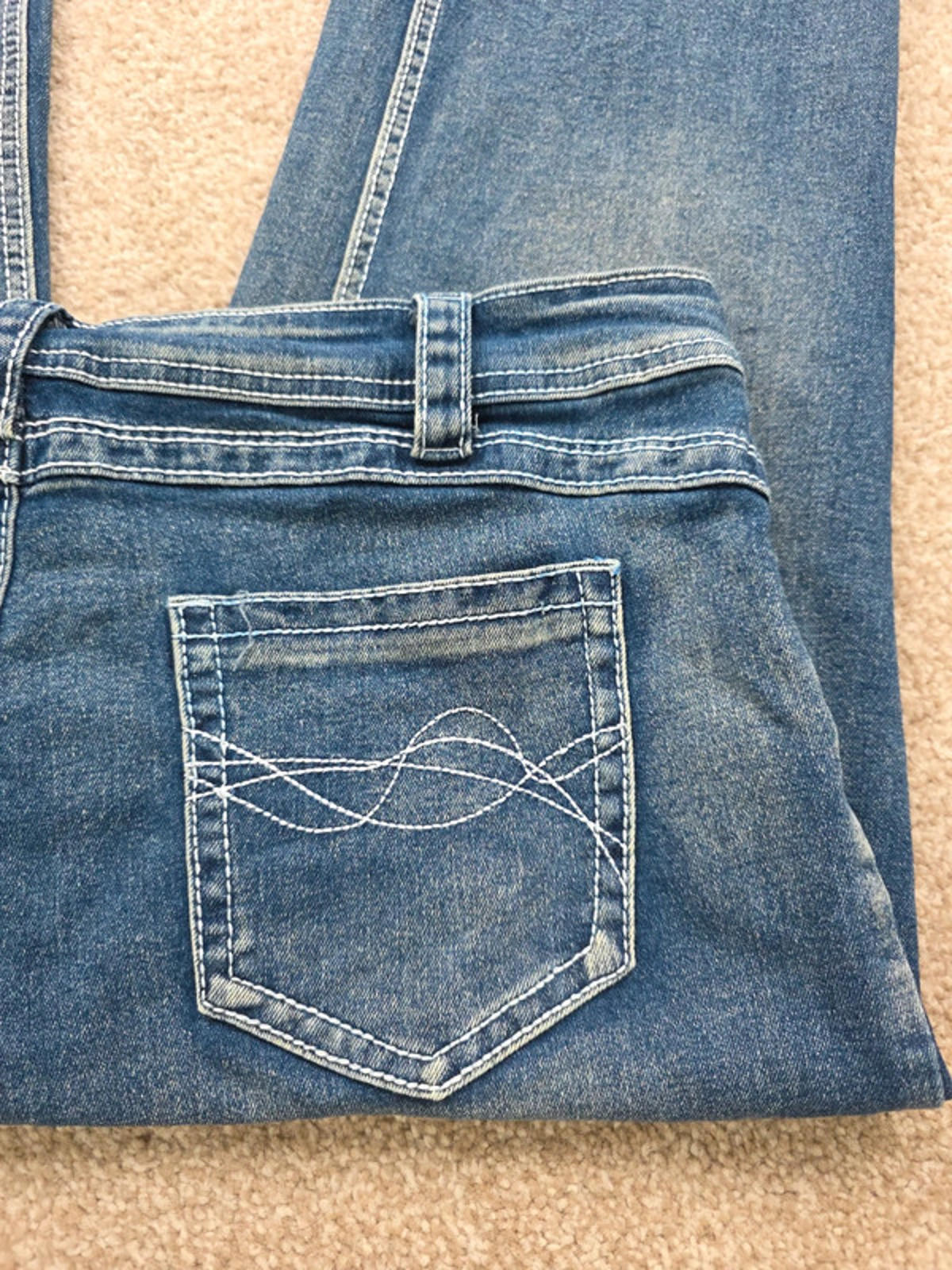 Vintage Y2K No-Label Mid Rise Straight Jeans UK Size 14 Petite
