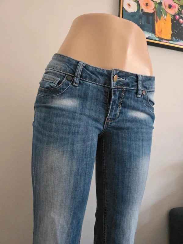 Decree Low Rise Bootcut Vintage Y2K Jeans UK Size 8/10