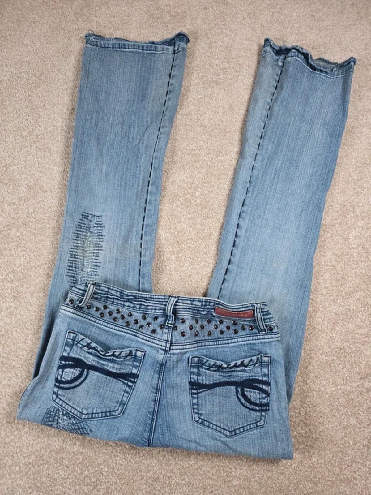 Y2K Foxy Low Rise Bootcut Jeans UK Size 10