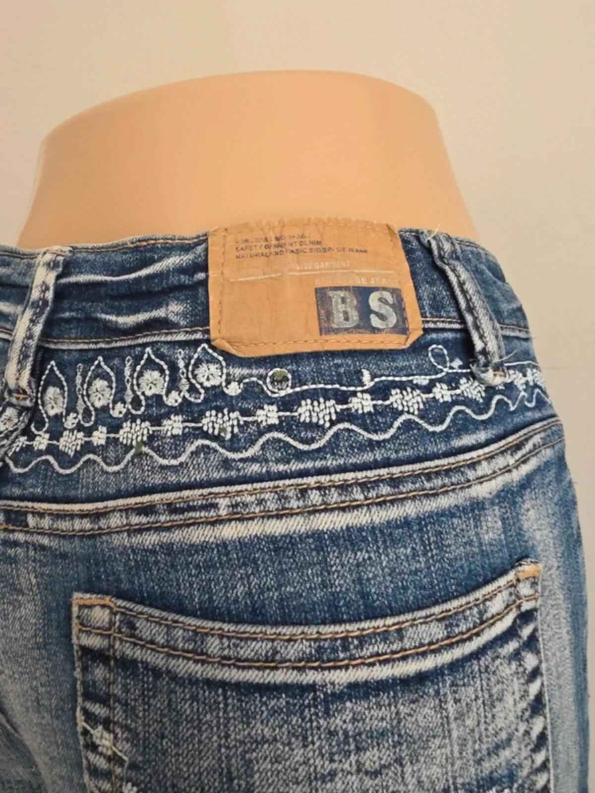 Big Spade Mid Rise Wide Leg Bootcut Vintage Y2K Jeans UK Size 8/10 Tall