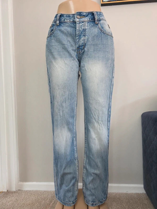 Warren Webber Mid Rise Straight Leg Tall Jeans UK Size 12/14