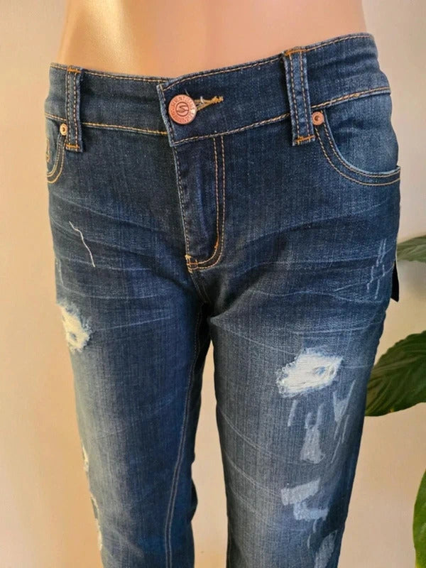Vintage Y2K Seven7 Low Rise Slim Straight Jeans UK Size 12/14
