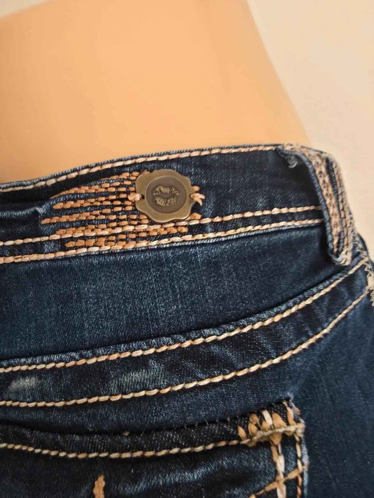 1st Kiss Low Rise Cropped Vintage Y2K Jeans UK Size 8/10
