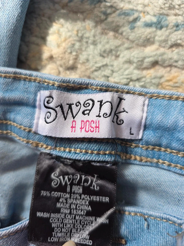 Swank High Rise Flared Jeans UK Size 8 Tall