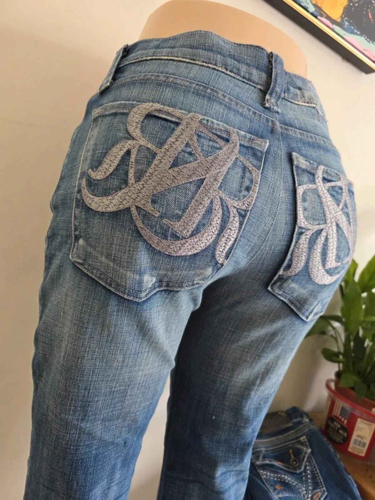 Vintage Y2K Rock & Republic Mid Rise Cropped Jeans UK Size 14