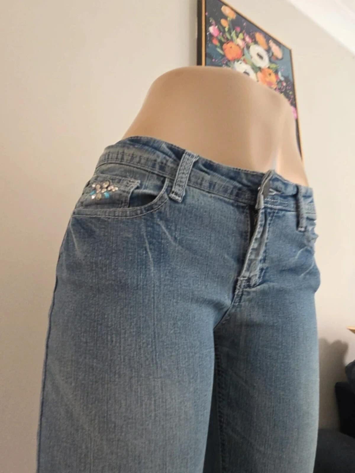Vintage Brass Low Rise Slim Vintage Y2K Jeans UK Size 8