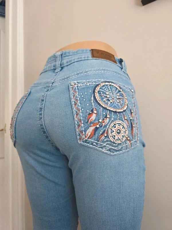 Y Jeans High Rise Distressed Flared Vintage Y2K Jeans UK Size 12 Petite