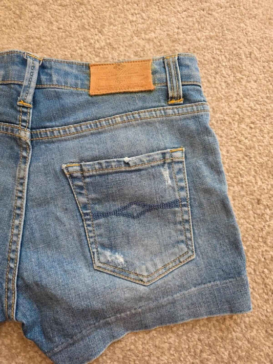 Vintage Y2K Zara Low Rise Denim Shorts UK Size 6