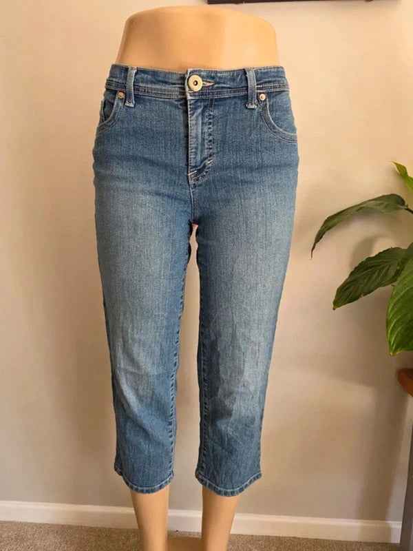 Vintage Y2K Style & Co Mid Rise Capri Jeans UK Size 10