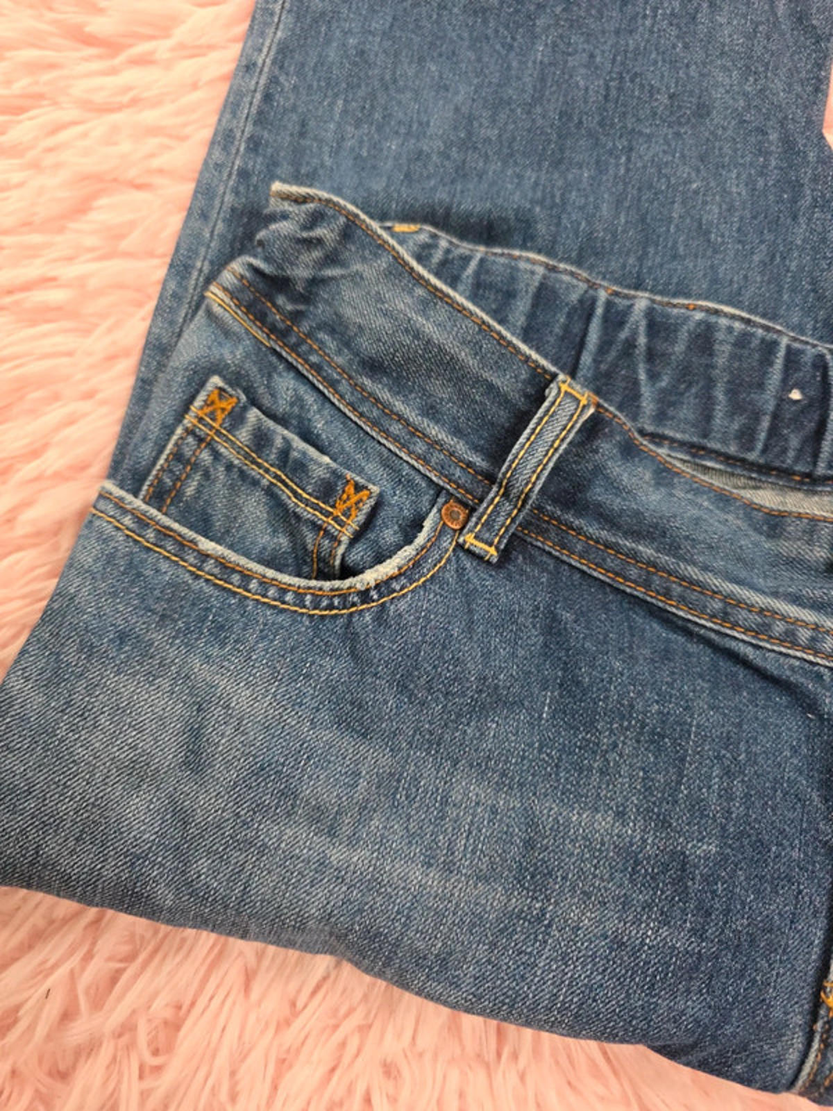 Vintage Y2K Old Navy Maternity Mid Rise Cropped Jeans UK Size 12–14