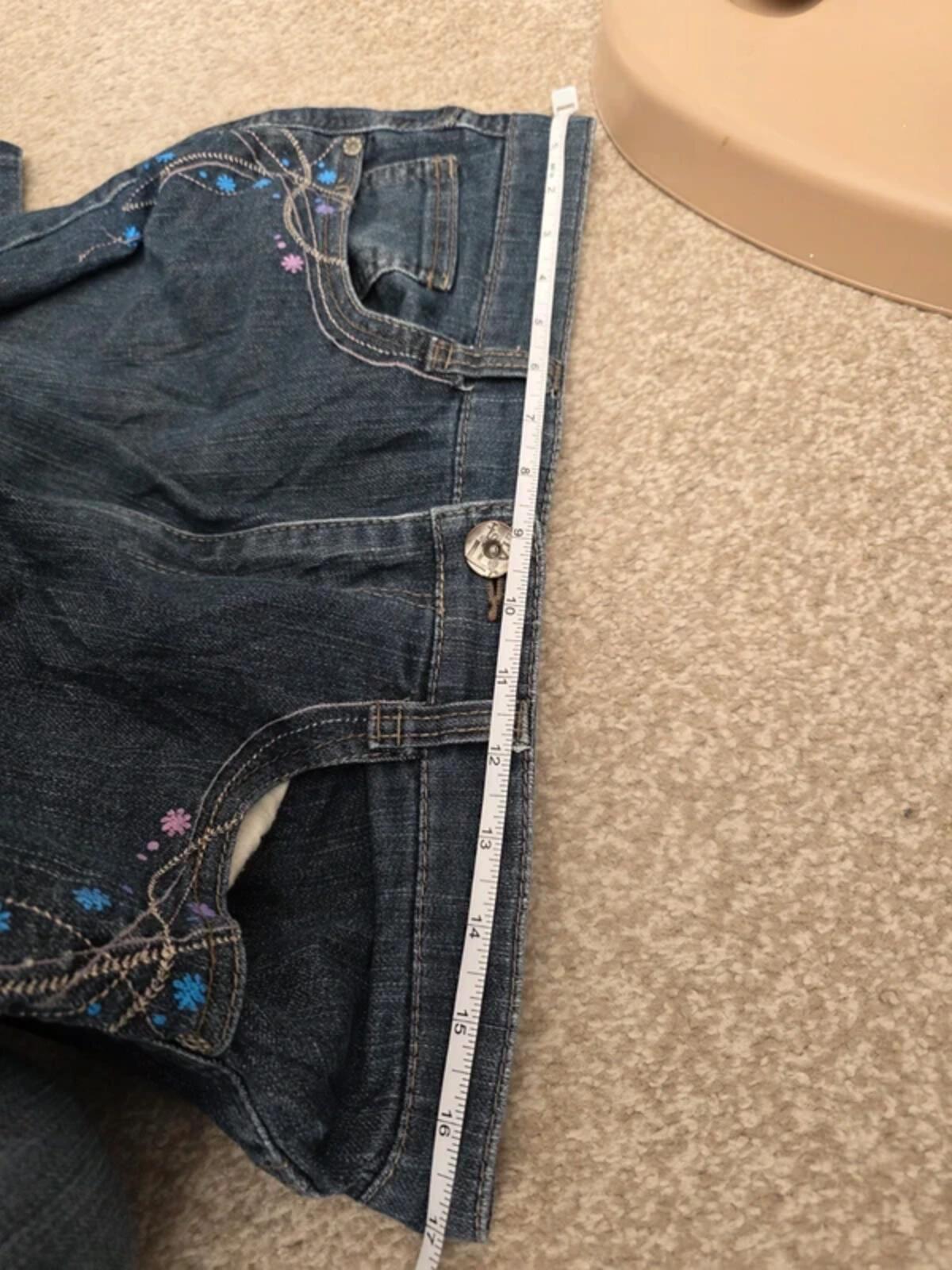 Flash High Rise Wide Leg Straight Vintage Y2K Jeans UK Size 14 Petite