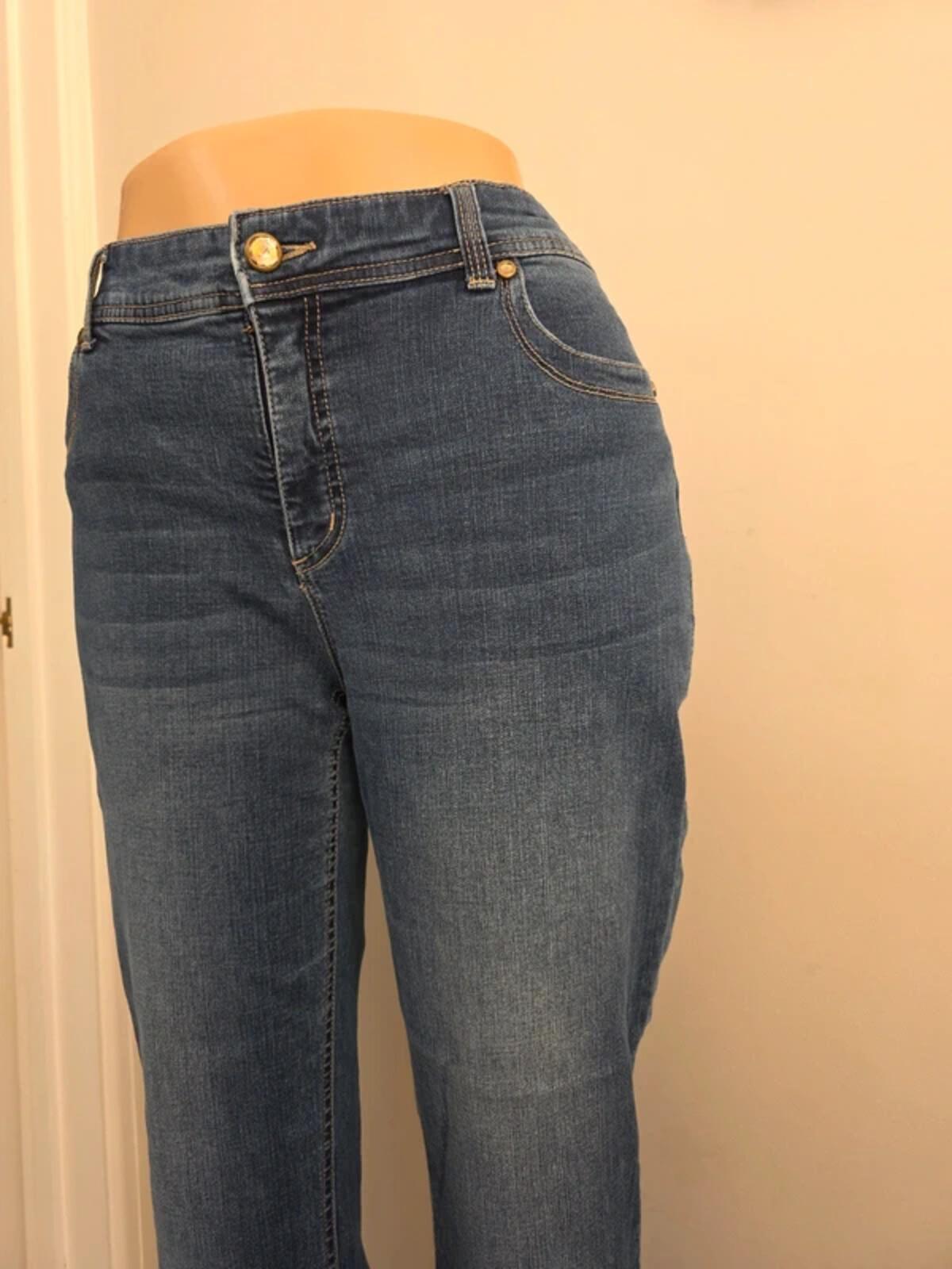 Chico's Mid Rise Skinny Jeans UK Size 14 Petite