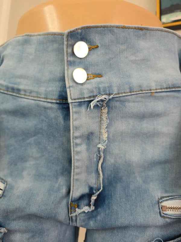 My Boo High Waisted Cropped Cargo Jeans UK Size 8