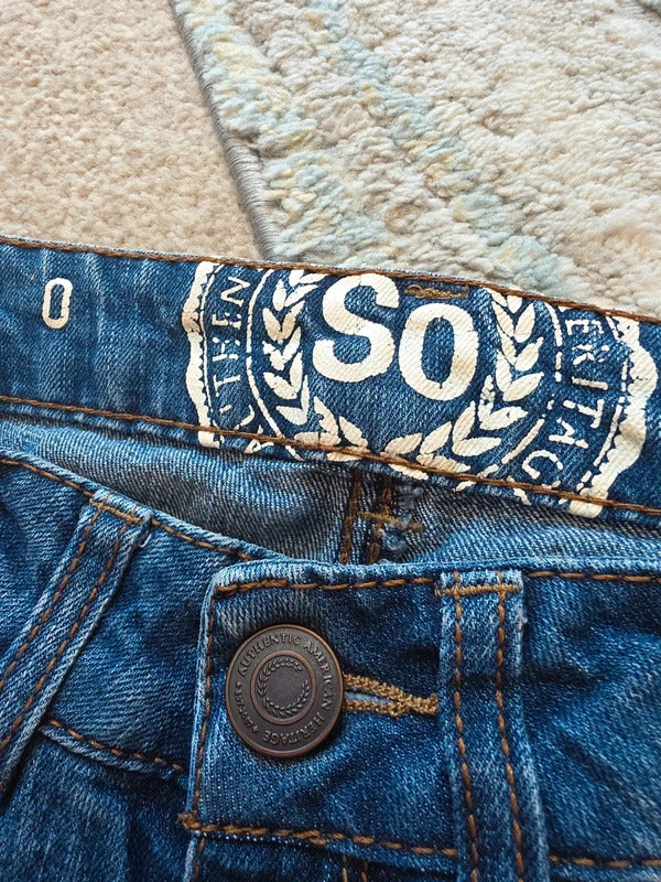 Authentic American Heritage Ultra Low Rise Bootcut Vintage Y2K Jeans UK Size 4
