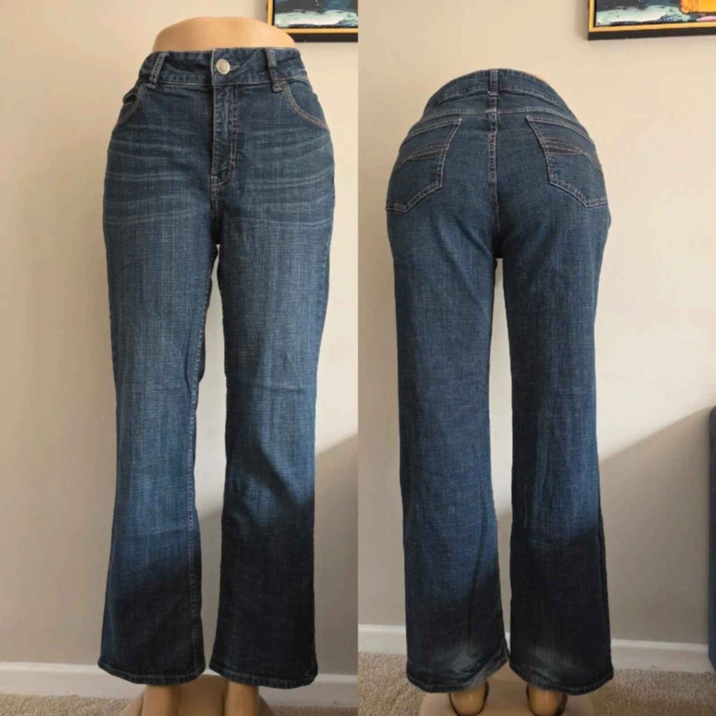 Lee High Rise Bootcut Vintage Y2K Jeans UK Size 14 Petite