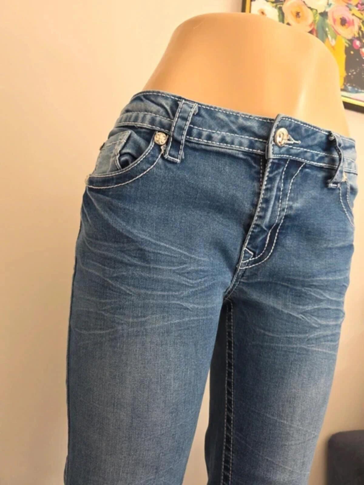 Vivi Diva Mid Rise Bootcut Vintage Y2K Jeans UK Size 10/12 Tall