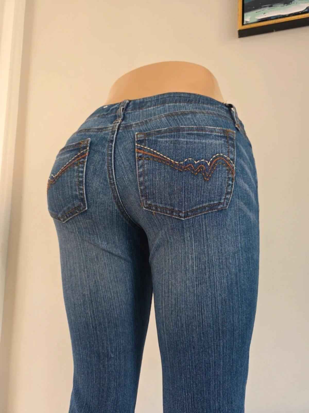 Lei Low Rise Flared Vintage Y2K Jeans UK Size 4 Petite