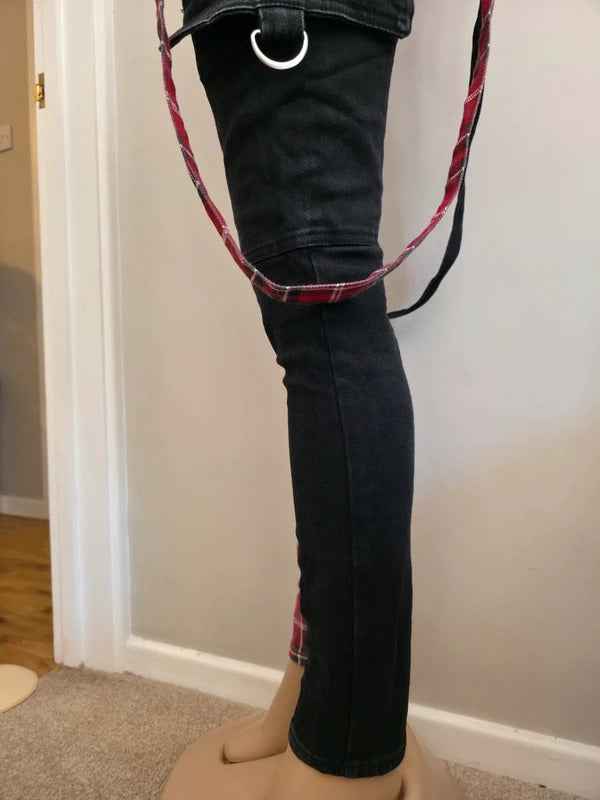 HT Denim Stinger Mid Rise Skinny Cargo Jeans UK Size 10/12