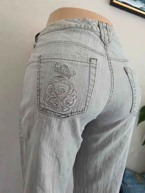 Vintage Y2K Rosner Mid Rise Bootcut Jeans UK Size 12 Petite