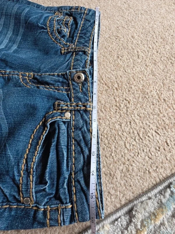 Blue Asphalt Low Rise Bootcut Vintage Y2K Jeans UK Size 8