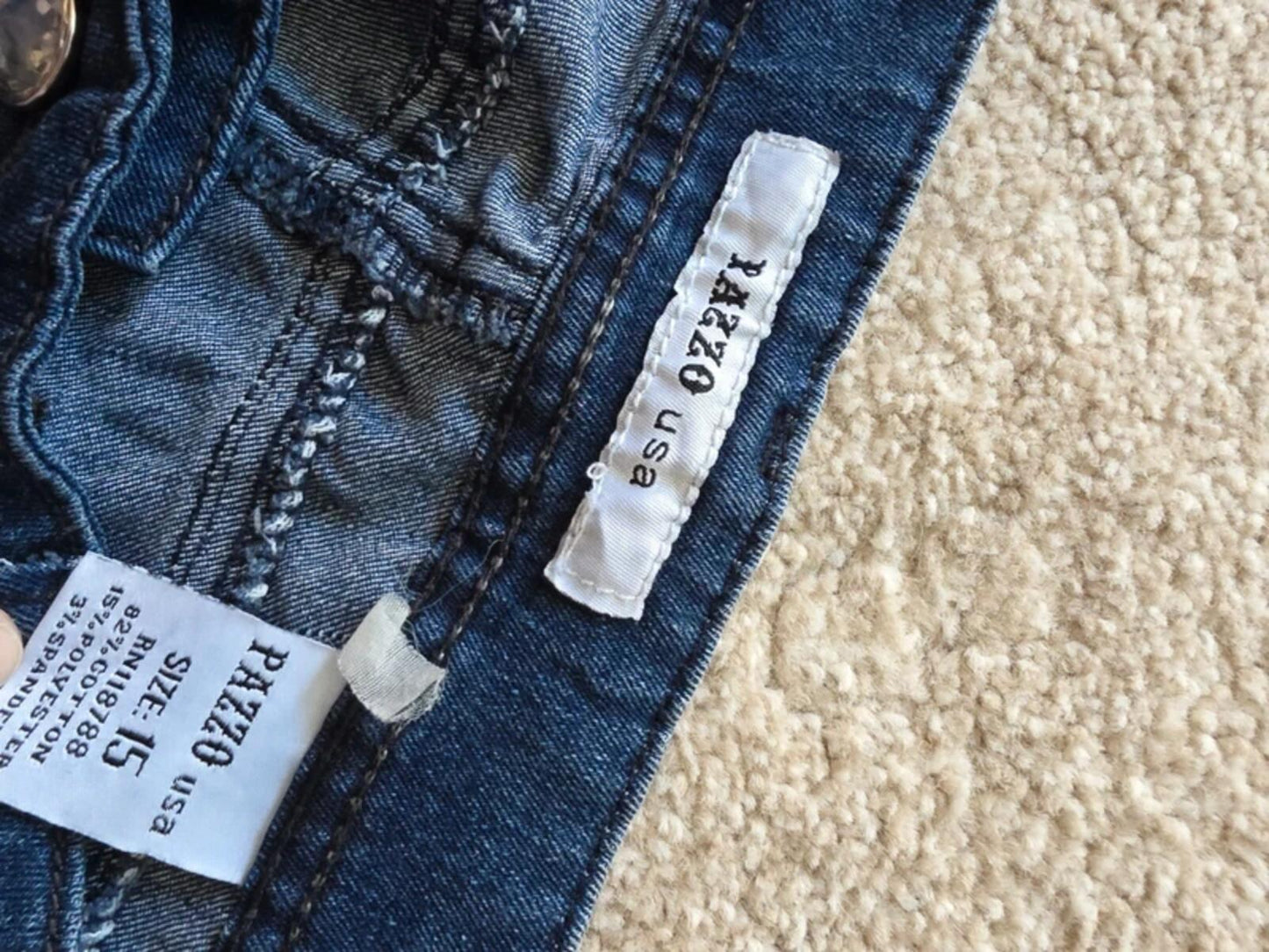 Pazzo Low Rise Straight Vintage Y2K Jeans UK Size 14 Tall