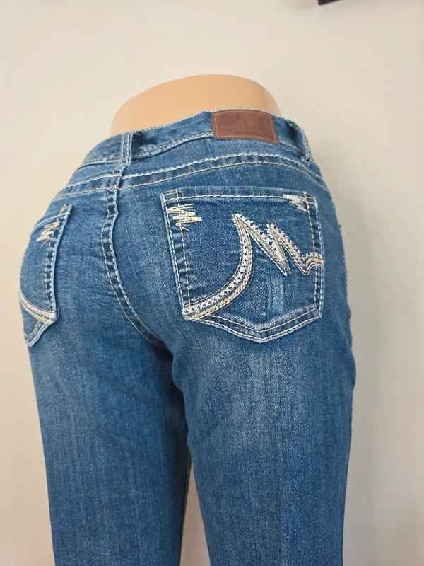 Maurices Mid Rise Loose Bootcut Vintage Y2K Jeans UK Size 8/10