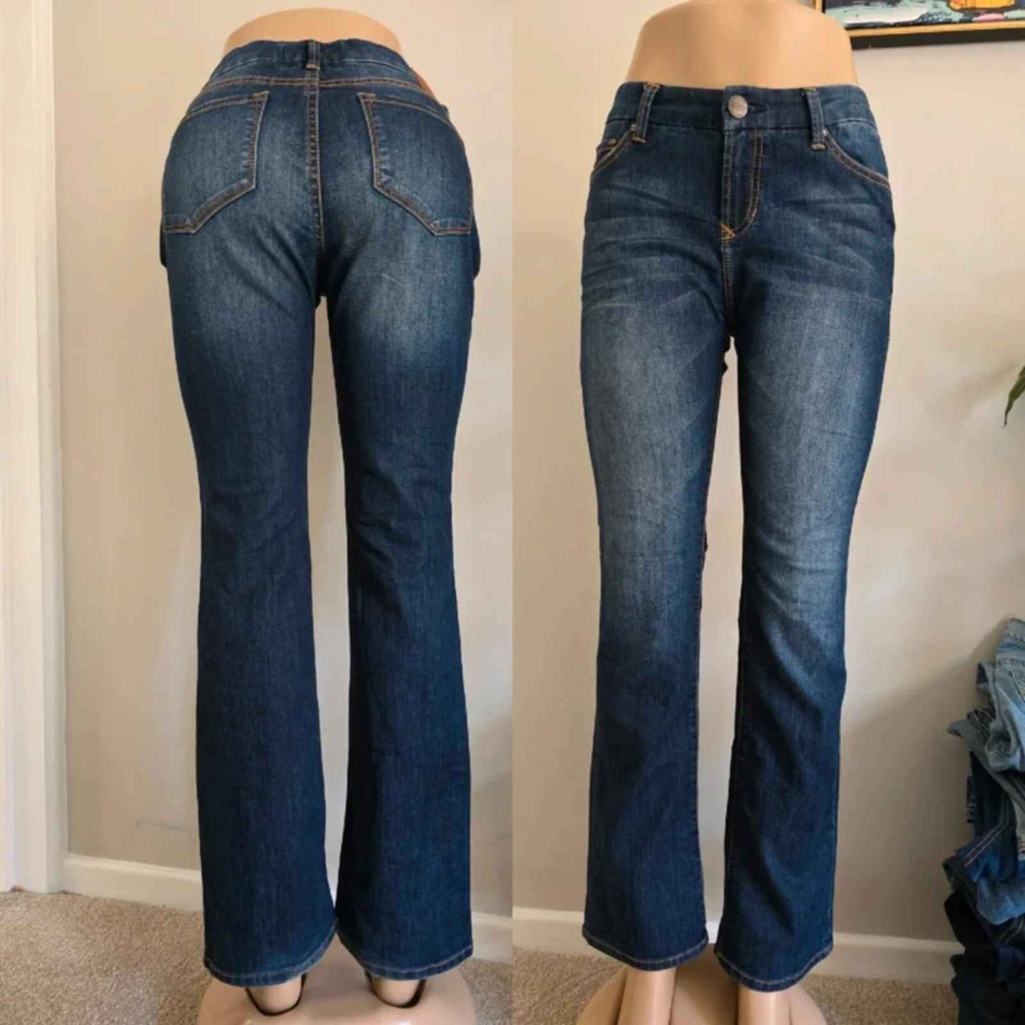 Vintage Y2K Dear John Mid Rise Bootcut Jeans UK Size 10