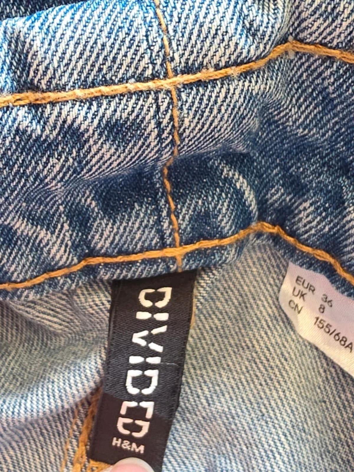 Divided High Waist Denim Mini Skirt Vintage Y2K UK Size 8