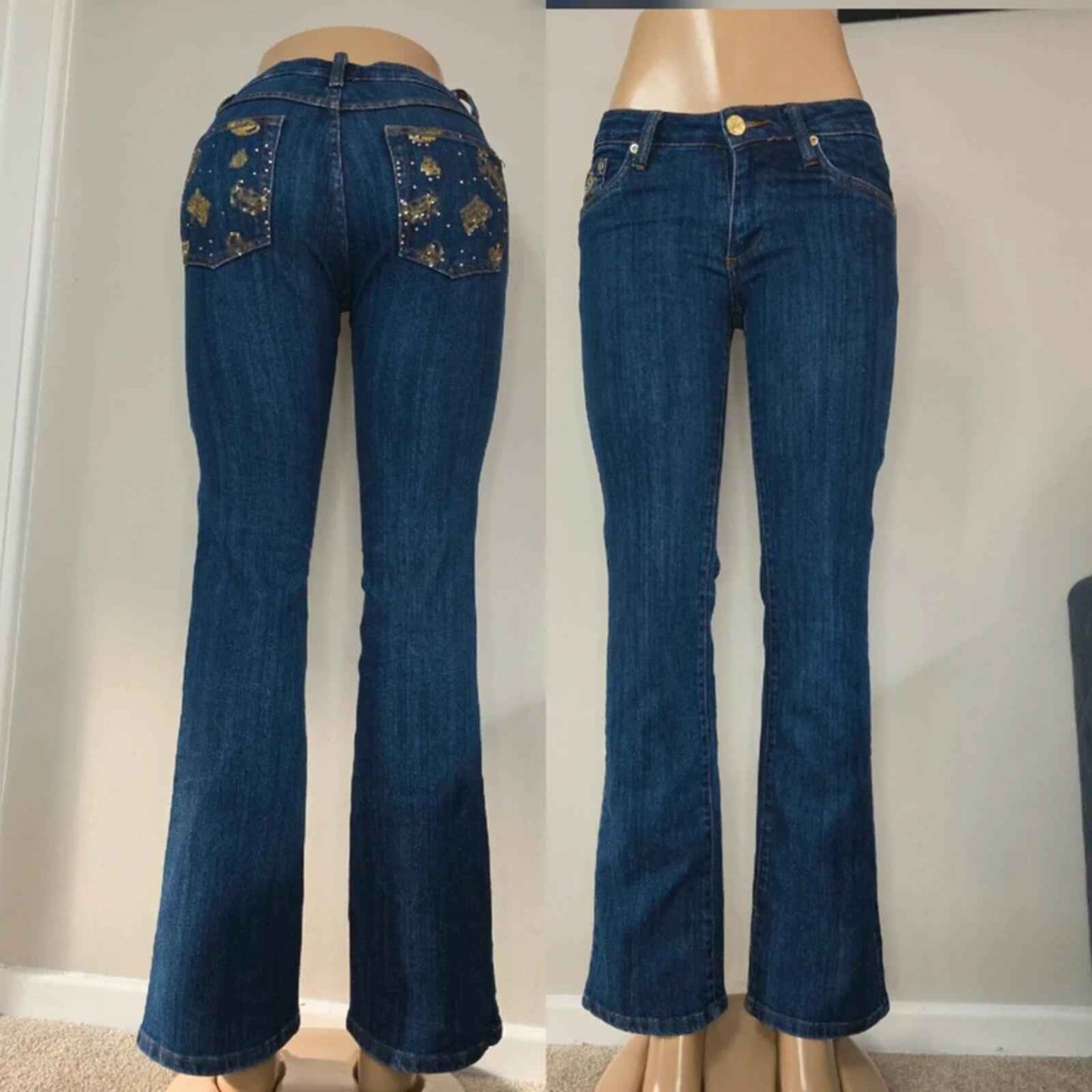 Crest Jeans Low Rise Bootcut Vintage Y2K Jeans UK Size 4/6