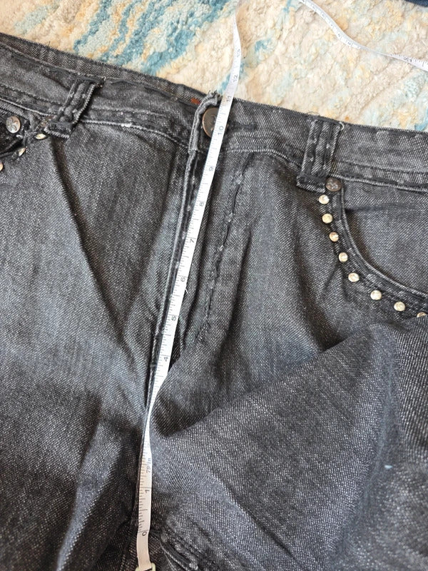 Jeans De Fleur High Rise Skinny Vintage Y2K Embellished Jeans UK Size 16