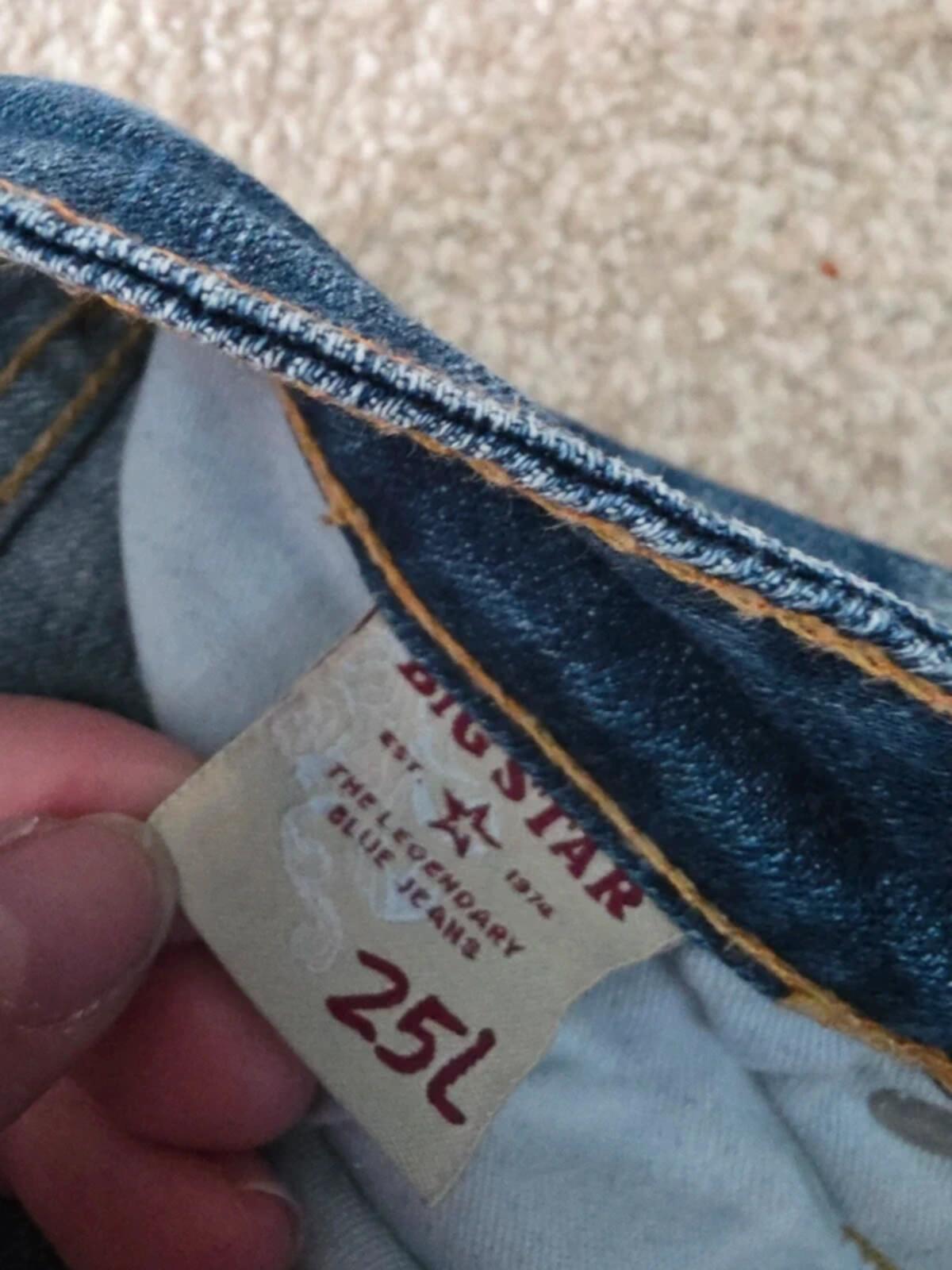 Big Star Ultra Low Rise Flared Vintage Y2K Jeans UK Size 4/6